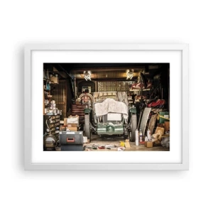 Poster in einem weißen Rahmen - Zurück in die Vergangenheit - 40x30 cm