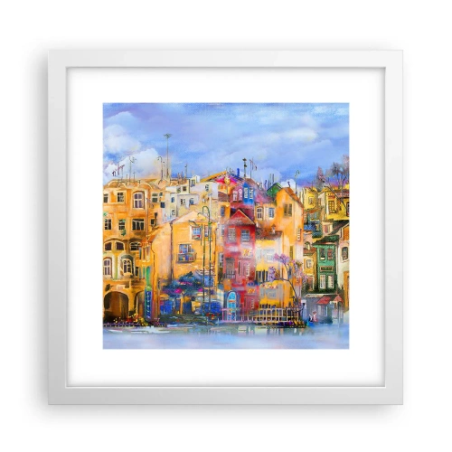 Poster in einem weißen Rahmen - Wir sind zusammen - 30x30 cm