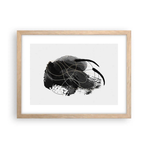 Poster in einem Rahmen aus heller Eiche - Aus Schwarz entstanden - 40x30 cm
