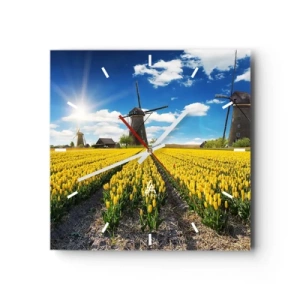 Wanduhr - Glasuhr - Holländischer geht's nicht - 40x40 cm