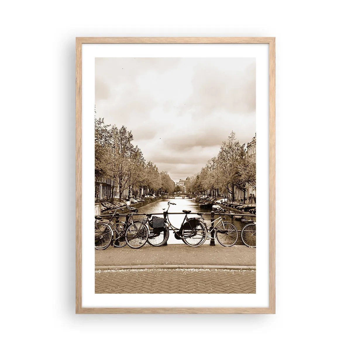 Poster in einem Rahmen aus heller Eiche - Niederländische Atmosphäre - 50x70 cm
