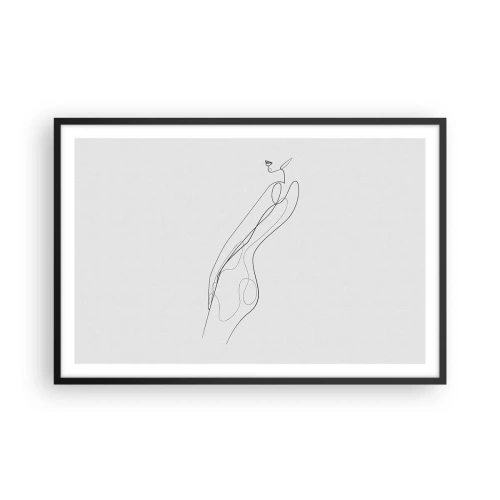 Poster in einem schwarzem Rahmen - Bloß ein Versprechen - 91x61 cm