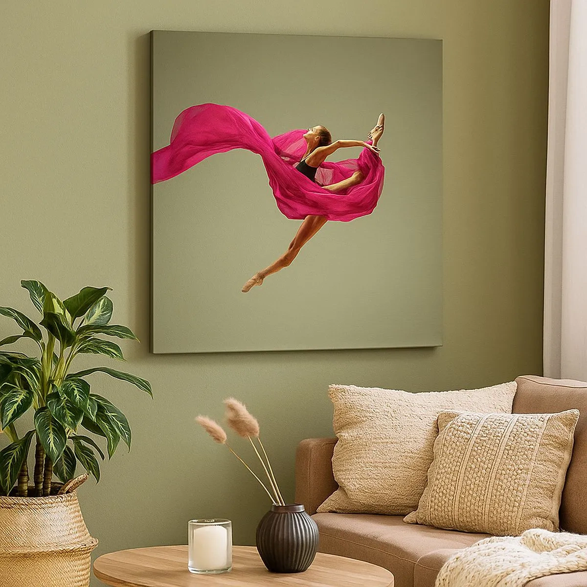 Bild auf Leinwand - Leinwandbild - Tanzende Flamme - 30x30 cm