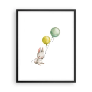 Poster in einem schwarzem Rahmen - Ich werde auch fliegen! - 40x50 cm