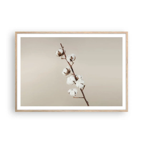 Poster in einem Rahmen aus heller Eiche - An der Quelle der Weichheit - 100x70 cm