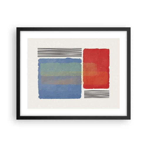 Poster in einem schwarzem Rahmen - Der Geist und der Buchstabe der Geometrie - 50x40 cm
