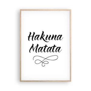 Poster in einem Rahmen aus heller Eiche - Bester Ratschlag - 70x100 cm