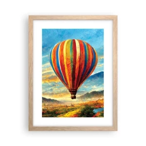 Poster in einem Rahmen aus heller Eiche - In der Stille sieht man mehr - 30x40 cm