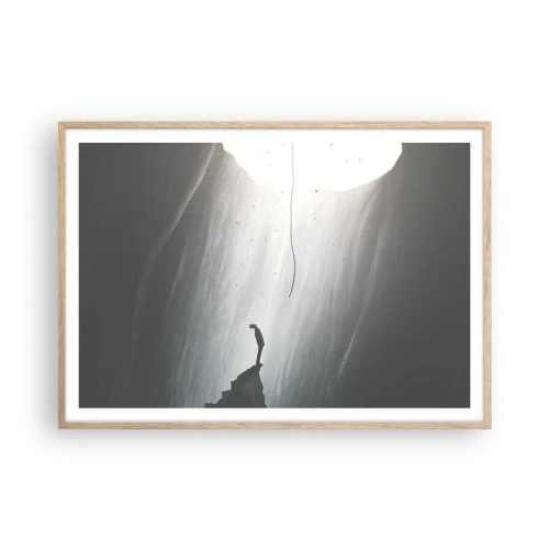 Poster in einem Rahmen aus heller Eiche - Es gibt immer einen Ausweg - 100x70 cm