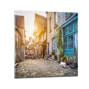 Glasbild - Bild auf glas - Der weiße Geist der Stadt - 40x40 cm