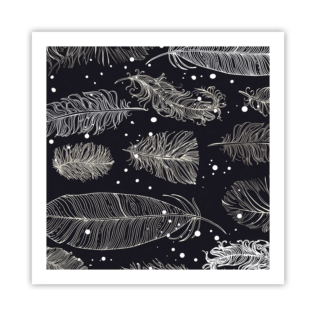 Poster - Gefiederte Spitze - 60x60 cm