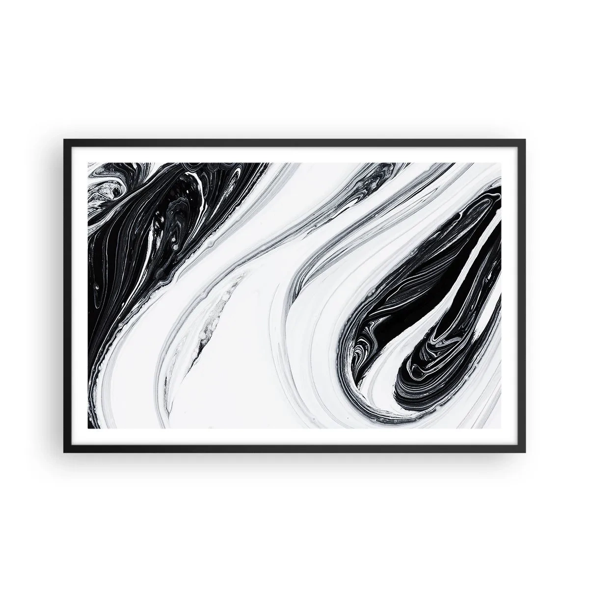 Poster in einem schwarzem Rahmen - Kombination aus Gegensätzen - 91x61 cm