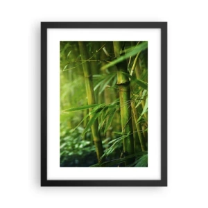 Poster in einem schwarzem Rahmen - Lerne Grün selbst kennen - 30x40 cm