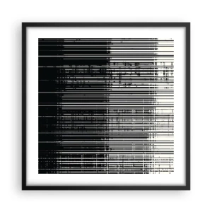 Poster in einem schwarzem Rahmen - Wellen und Vibrationen - 50x50 cm