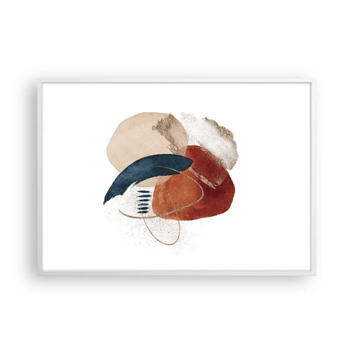 Poster in einem weißen Rahmen - Ovale Komposition - 100x70 cm
