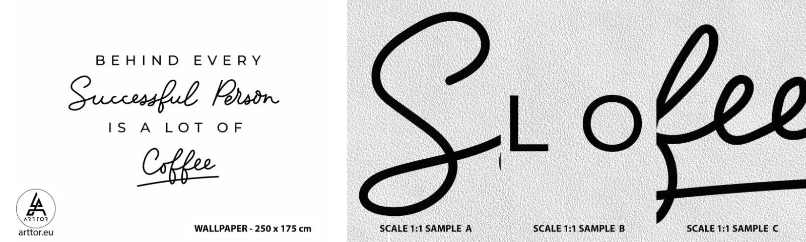 Fototapeten Muster Premium Sand - Erfolgsgeheimnis - Typografie, Bejahung, Maxime - 100x30 cm
