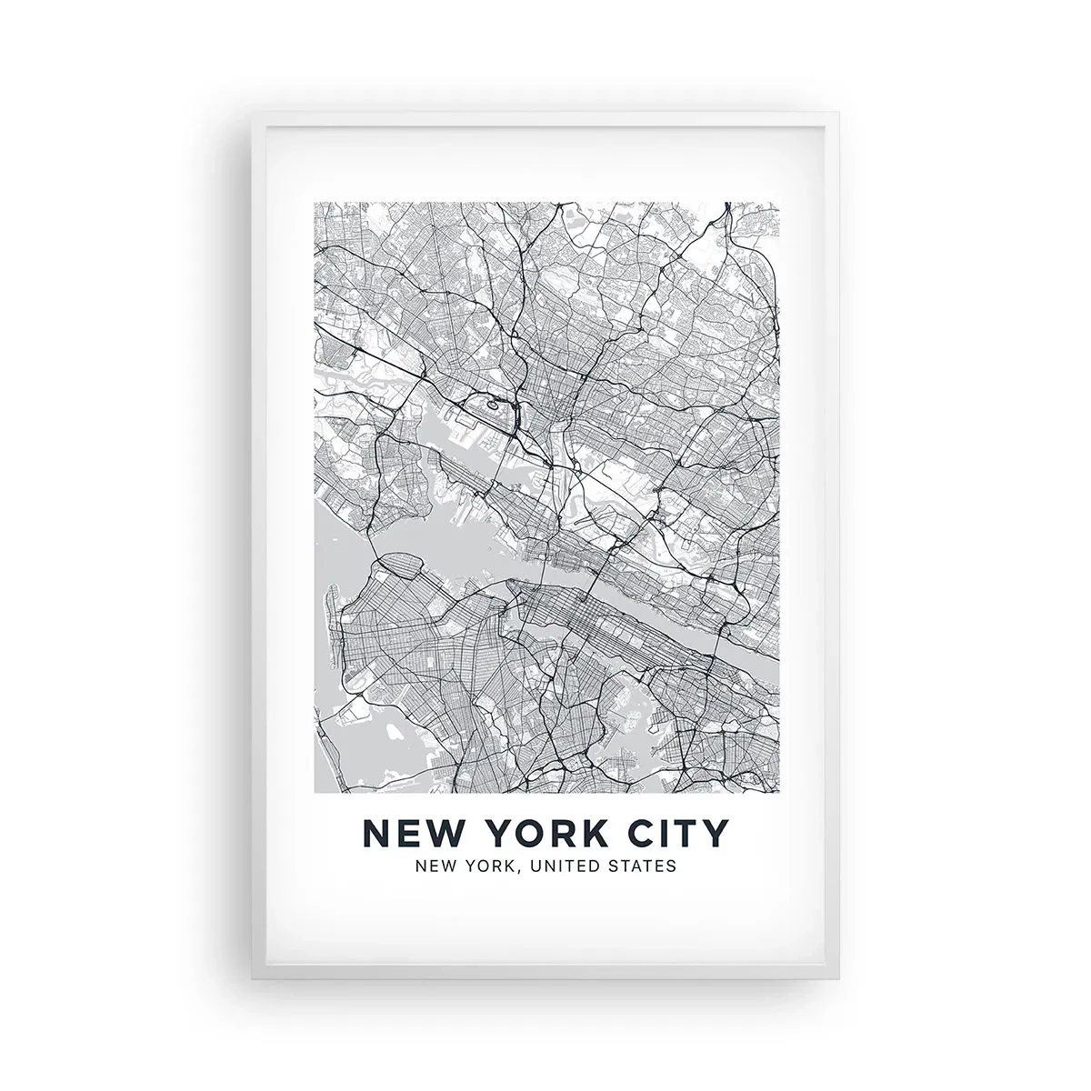 Poster in einem weißen Rahmen - Die Anatomie einer Metropole - 61x91 cm