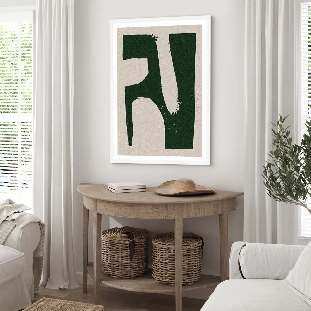 Poster in einem weißen Rahmen - Weiße Buchten - 70x100 cm