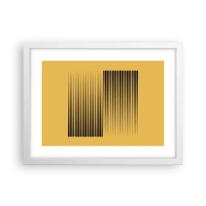 Poster in einem weißen Rahmen - Quadratur der Gegensätze - 40x30 cm