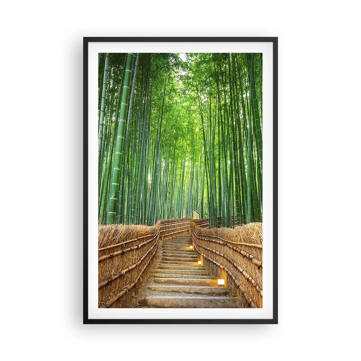 Poster in einem schwarzem Rahmen - Die Essenz der asiatischen Natur - 61x91 cm