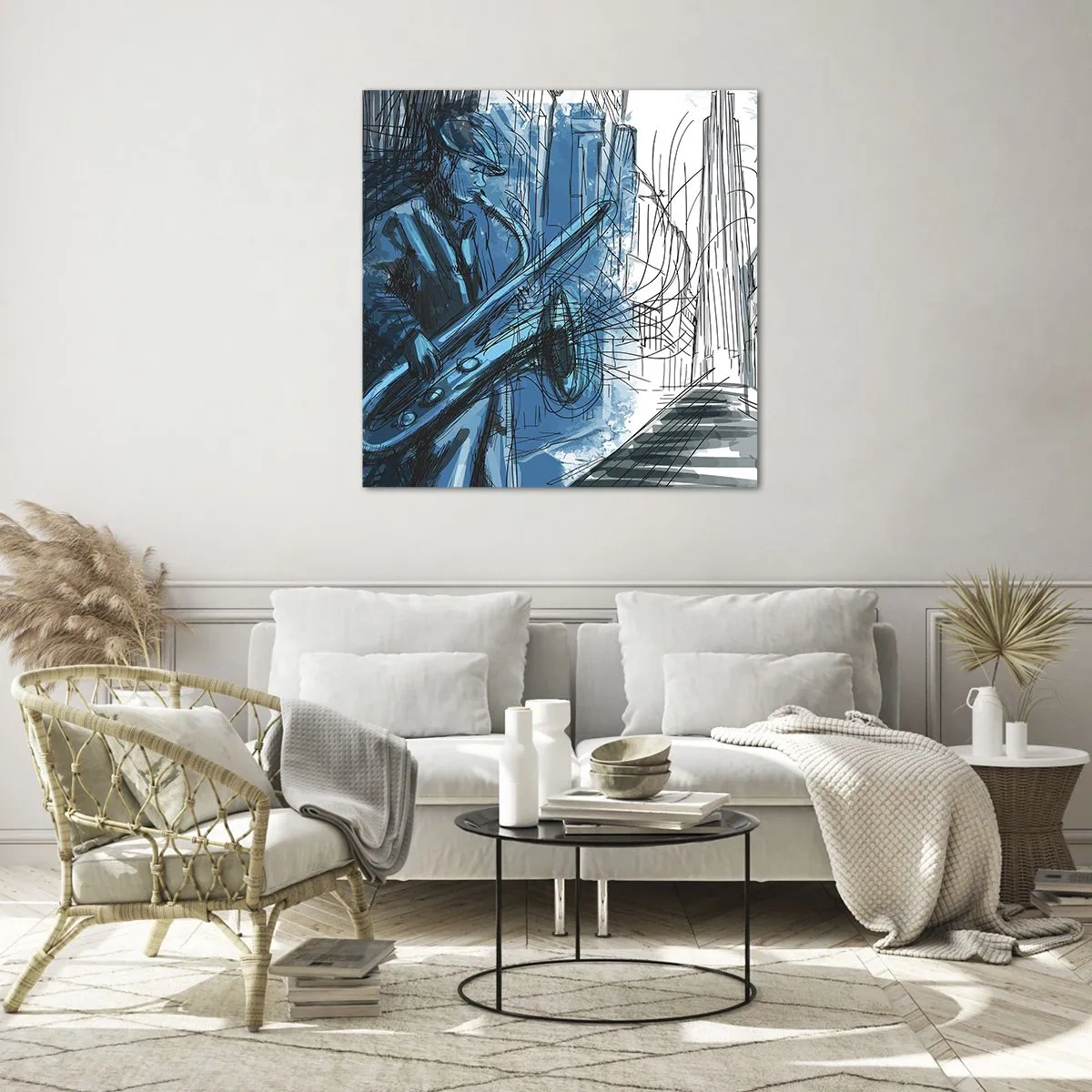 Glasbild - Bild auf glas - Urbane Rhapsodie - 70x70 cm