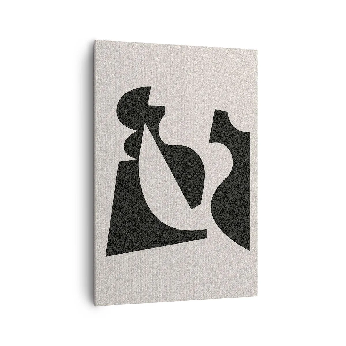 Bild auf Leinwand - Leinwandbild - Abstrakte geometrische Komposition in Schwarz und Weiß - 70x100cm - Zum Selbstbauen - Moderne Wanddekoration für Wohnzimmer und Schlafzimmer ARTTOR
