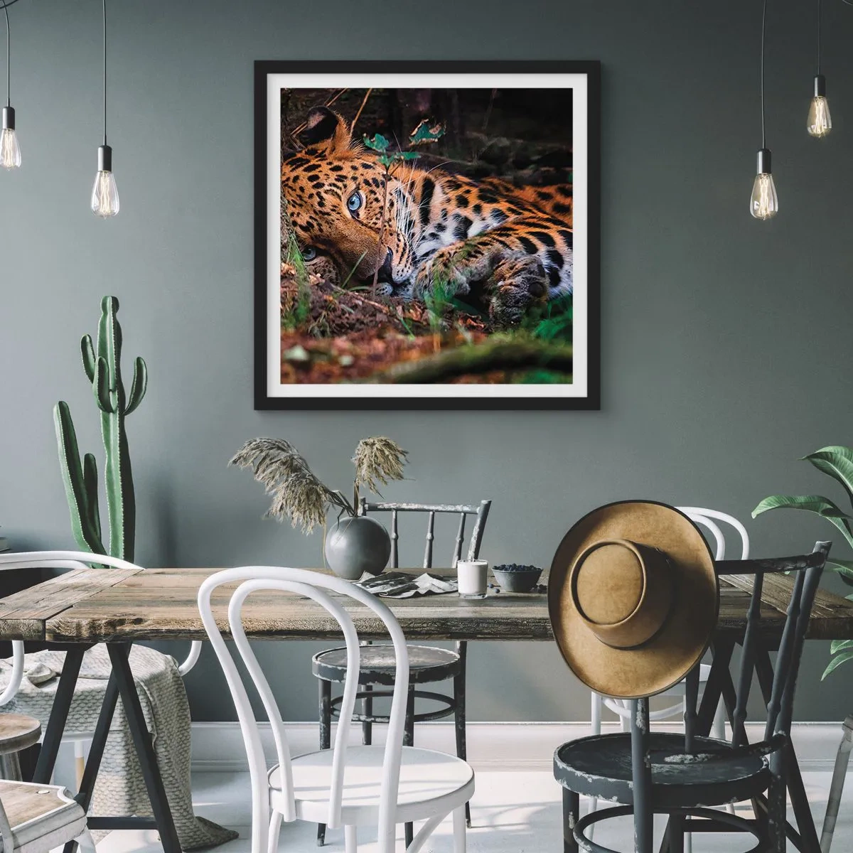 Poster in einem schwarzem Rahmen - Vertrau mir - 50x50 cm