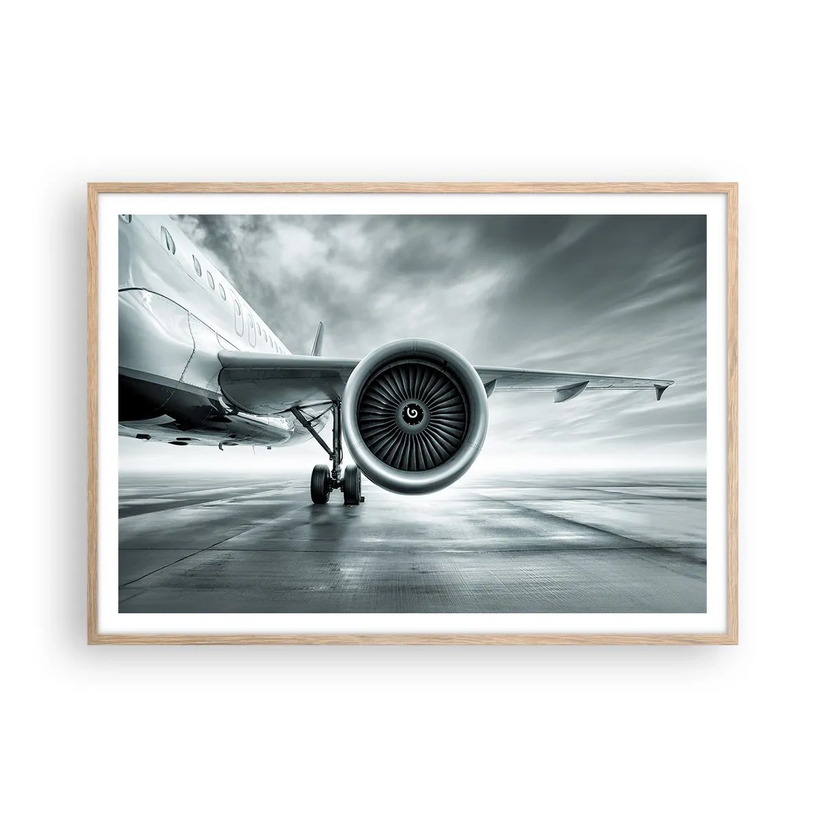 Poster in einem Rahmen aus heller Eiche - Die Macht ist da! - 100x70 cm