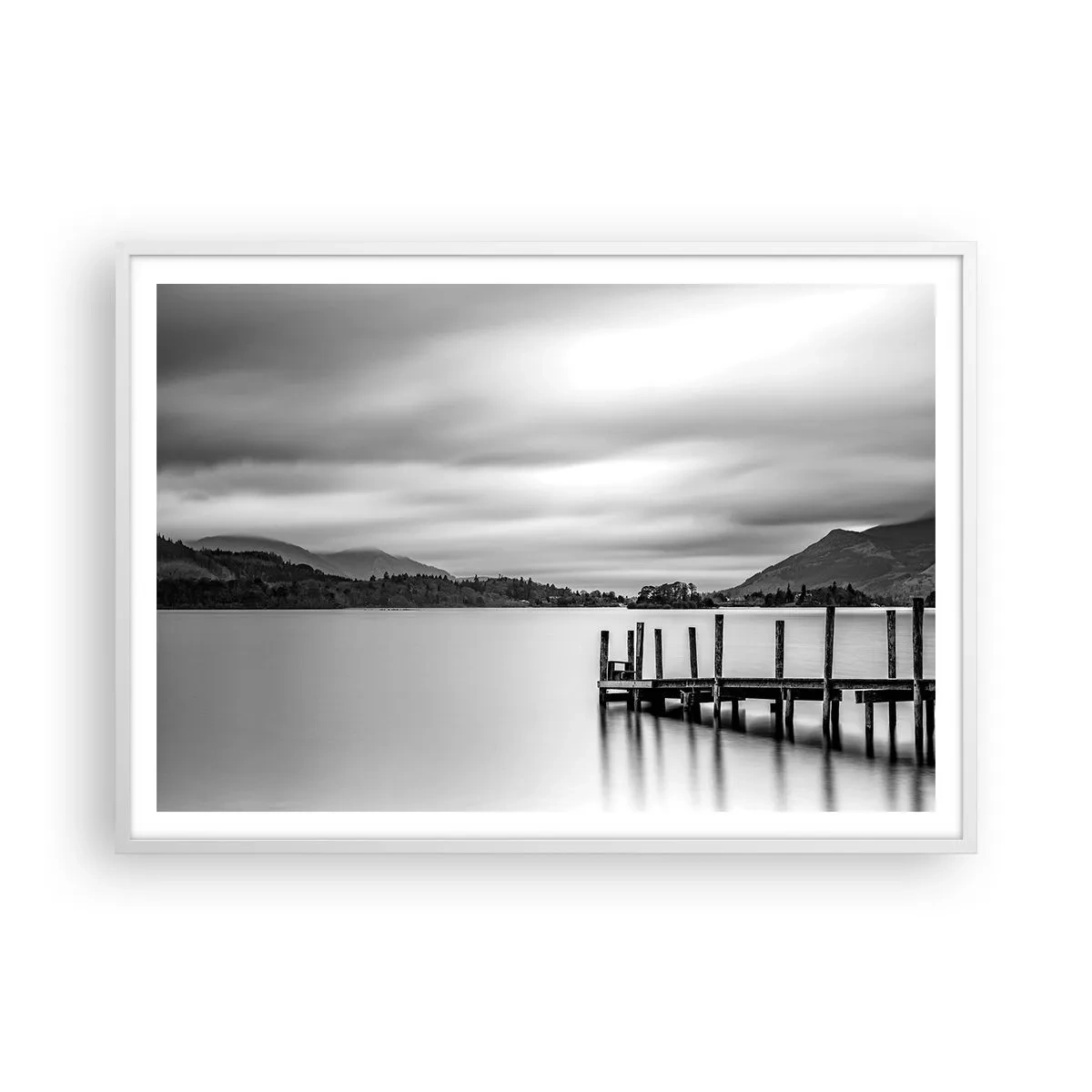 Poster in einem weißen Rahmen - Milde und Kraft - 100x70 cm