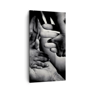 Bild auf Leinwand - Leinwandbild - Mensch sein - 45x80 cm