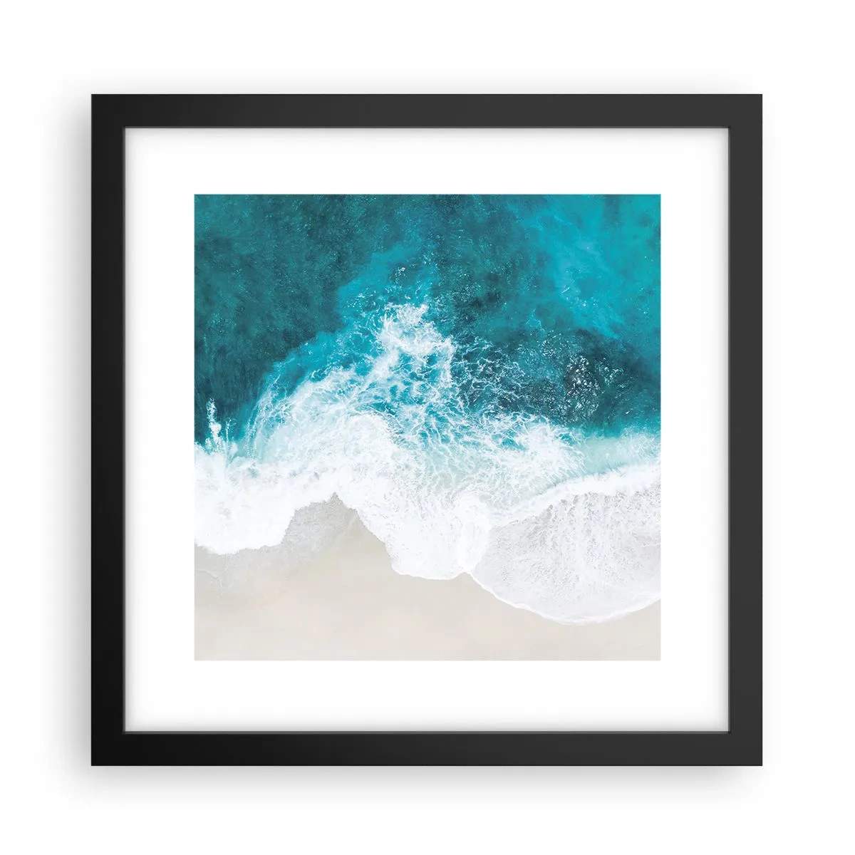 Poster in einem schwarzem Rahmen - Natürliche Liebkosung - 30x30 cm