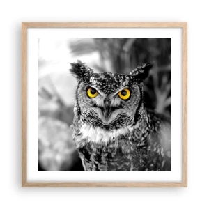 Poster in einem Rahmen aus heller Eiche - Nichts wird sich verstecken - 50x50 cm