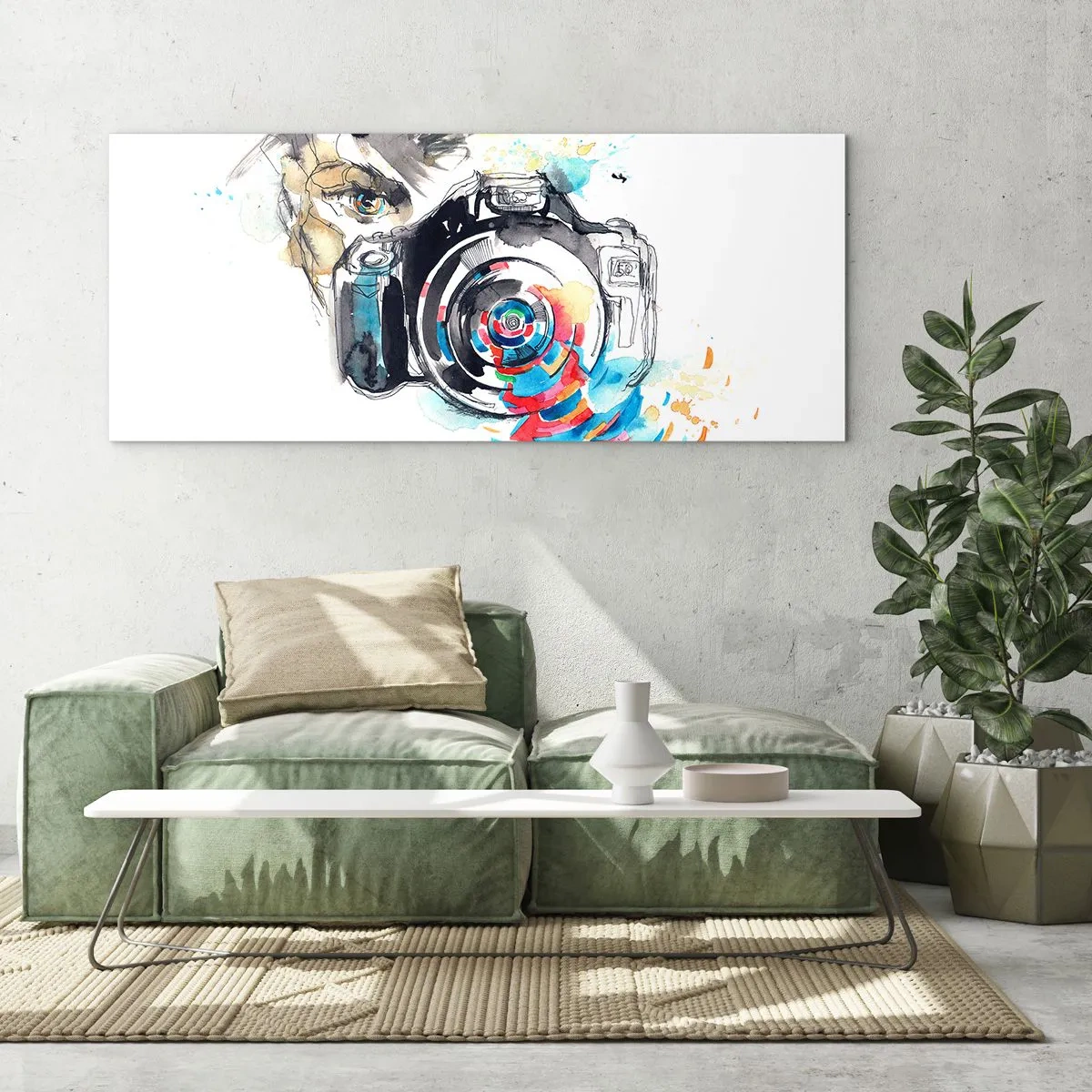 Glasbild - Bild auf glas - Im Auge der Linse - 100x40 cm