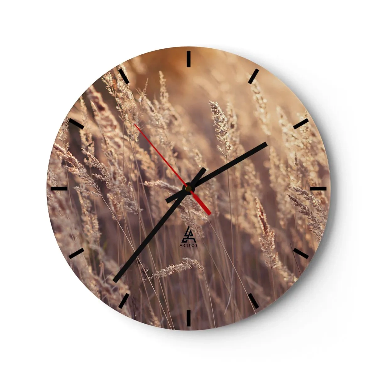 Wanduhr - Glasuhr - Bereit, den Herbst willkommen zu heißen - 40x40 cm