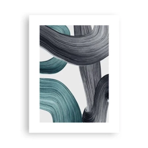 Poster - Smaragdgrüne und schwarze Pfade - 30x40 cm