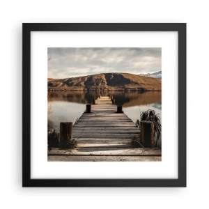 Poster in einem schwarzem Rahmen - Landschaft in Stille - 30x30 cm
