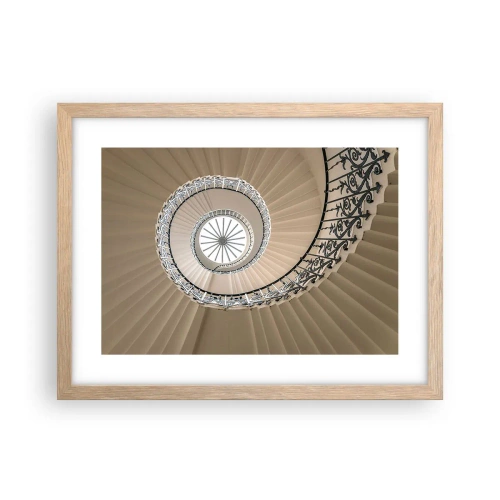 Poster in einem Rahmen aus heller Eiche - Im Inneren der Muschel - 40x30 cm