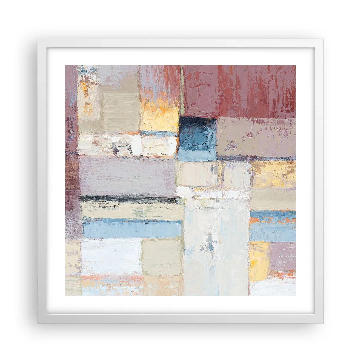 Poster in einem weißen Rahmen - Ruhe der Geometrie - 50x50 cm