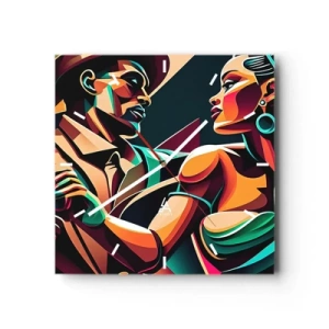 Wanduhr - Glasuhr - Im Rhythmus des Herzens - 40x40 cm