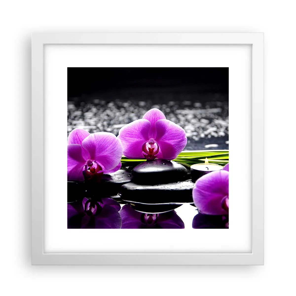 Poster in einem weißen Rahmen - In Ruhe ertrinken - 30x30 cm