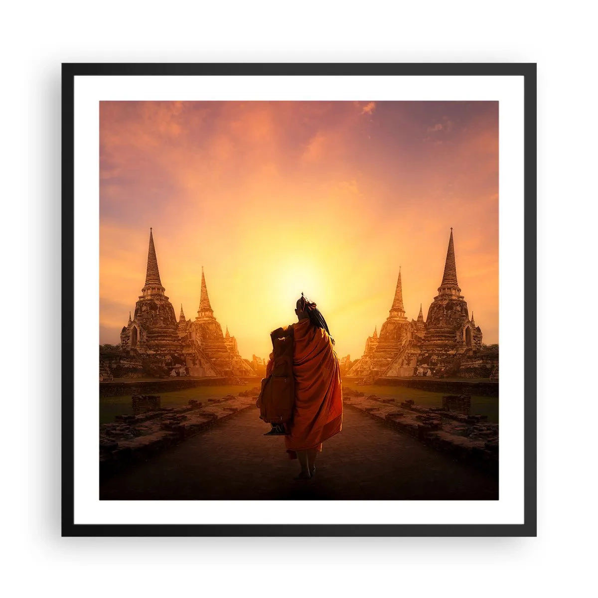 Poster in einem schwarzem Rahmen - In Frieden für die Ewigkeit - 60x60 cm