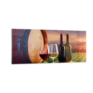 Glasbild - Bild auf glas - Hier schmeckt das Leben - 100x40 cm