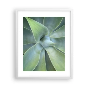 Poster in einem weißen Rahmen - Geburt des Grüns - 40x50 cm