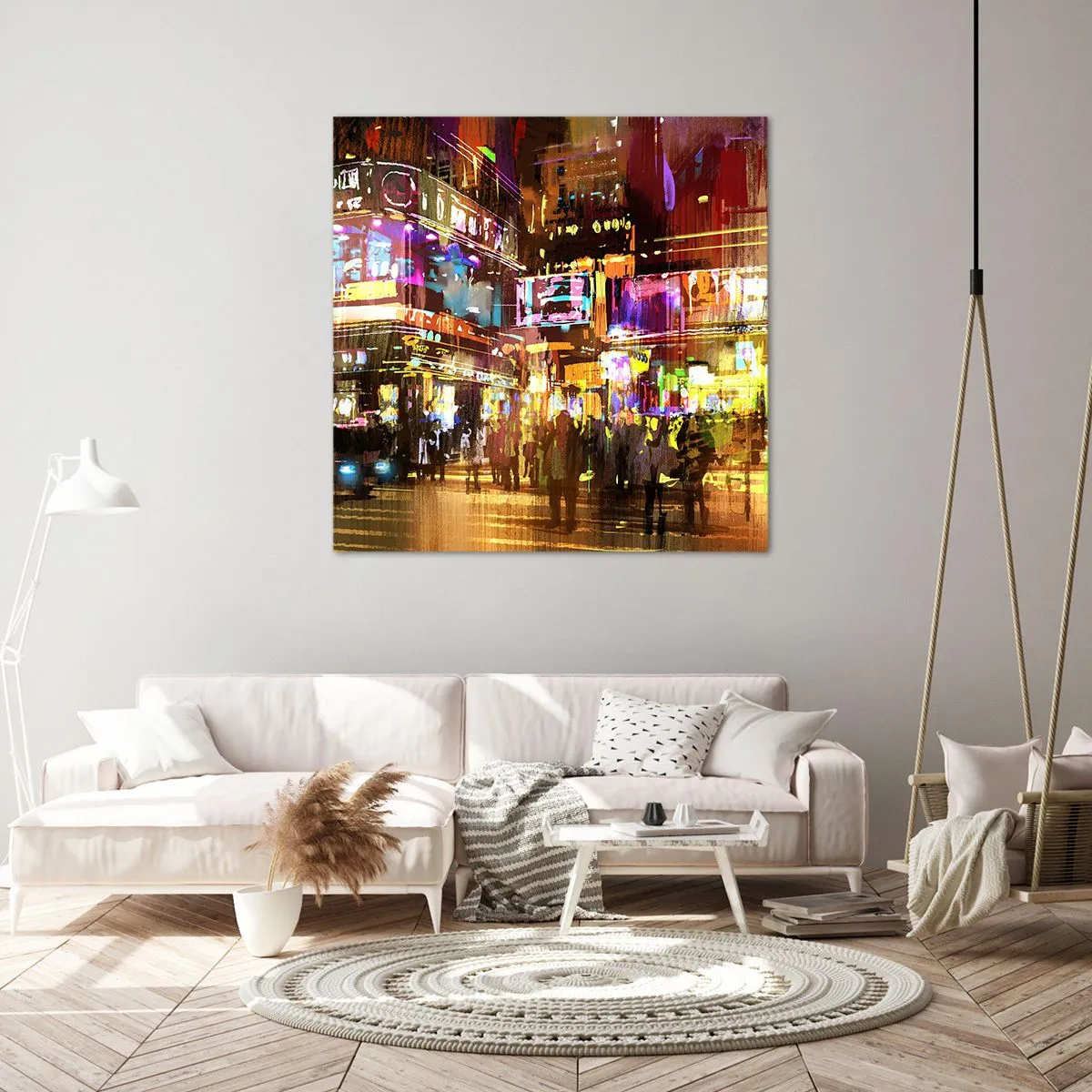Bild auf Leinwand - Leinwandbild - In einem Lichtermeer - 50x50 cm
