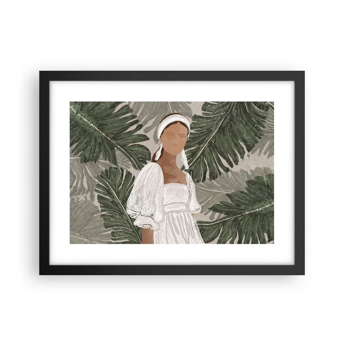 Poster in einem schwarzem Rahmen - Exotisches Porträt - 40x30 cm