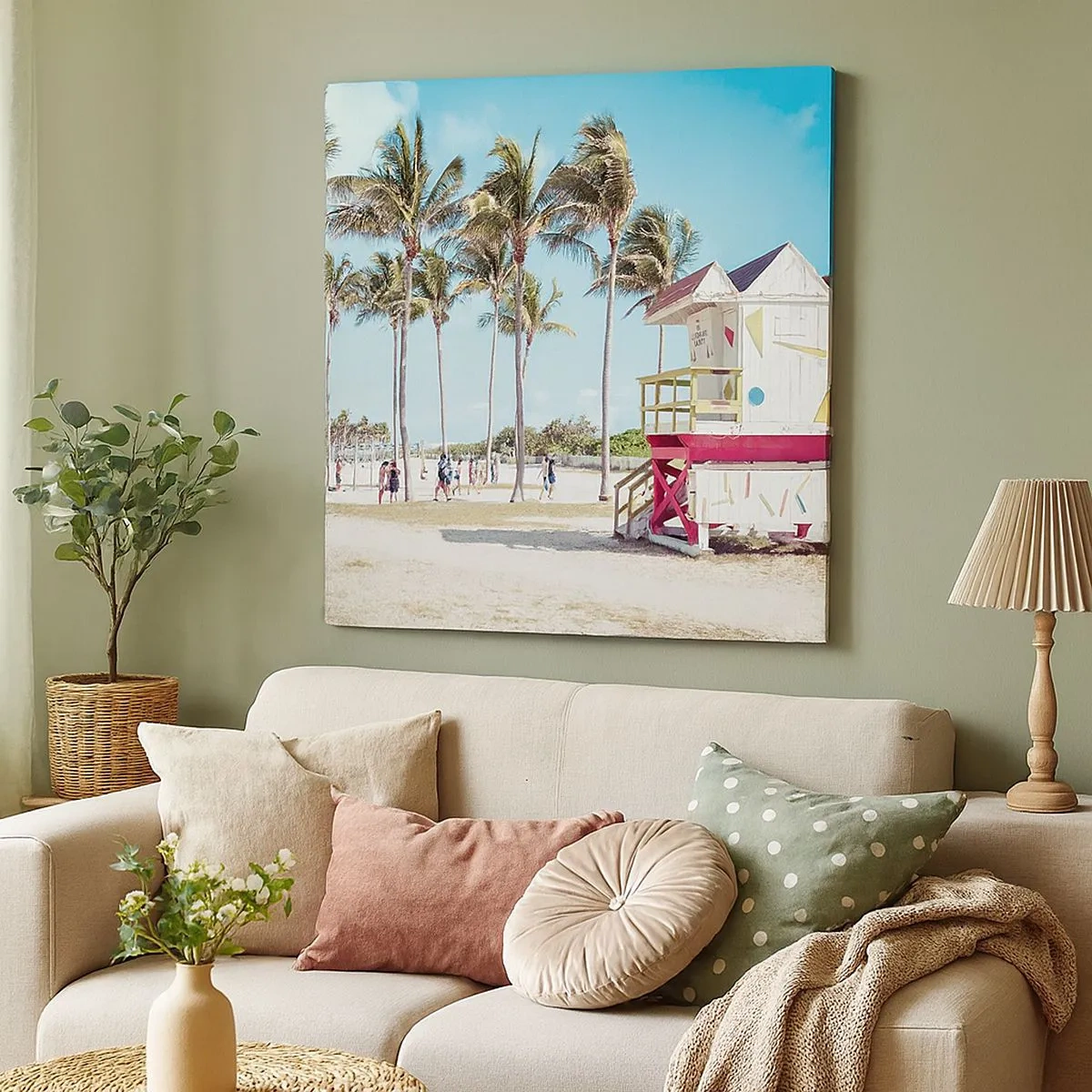 Bild auf Leinwand - Leinwandbild - Dir steht ein schöner Tag bevor - 30x30 cm