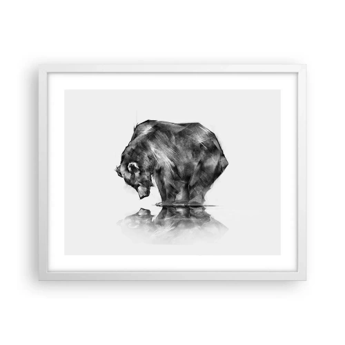 Poster in einem weißen Rahmen - Schön, jemanden in der Nähe zu sehen - 50x40 cm