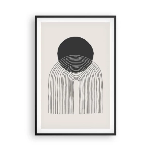 Poster in einem schwarzem Rahmen - Zittern und Vertrauen - 61x91 cm