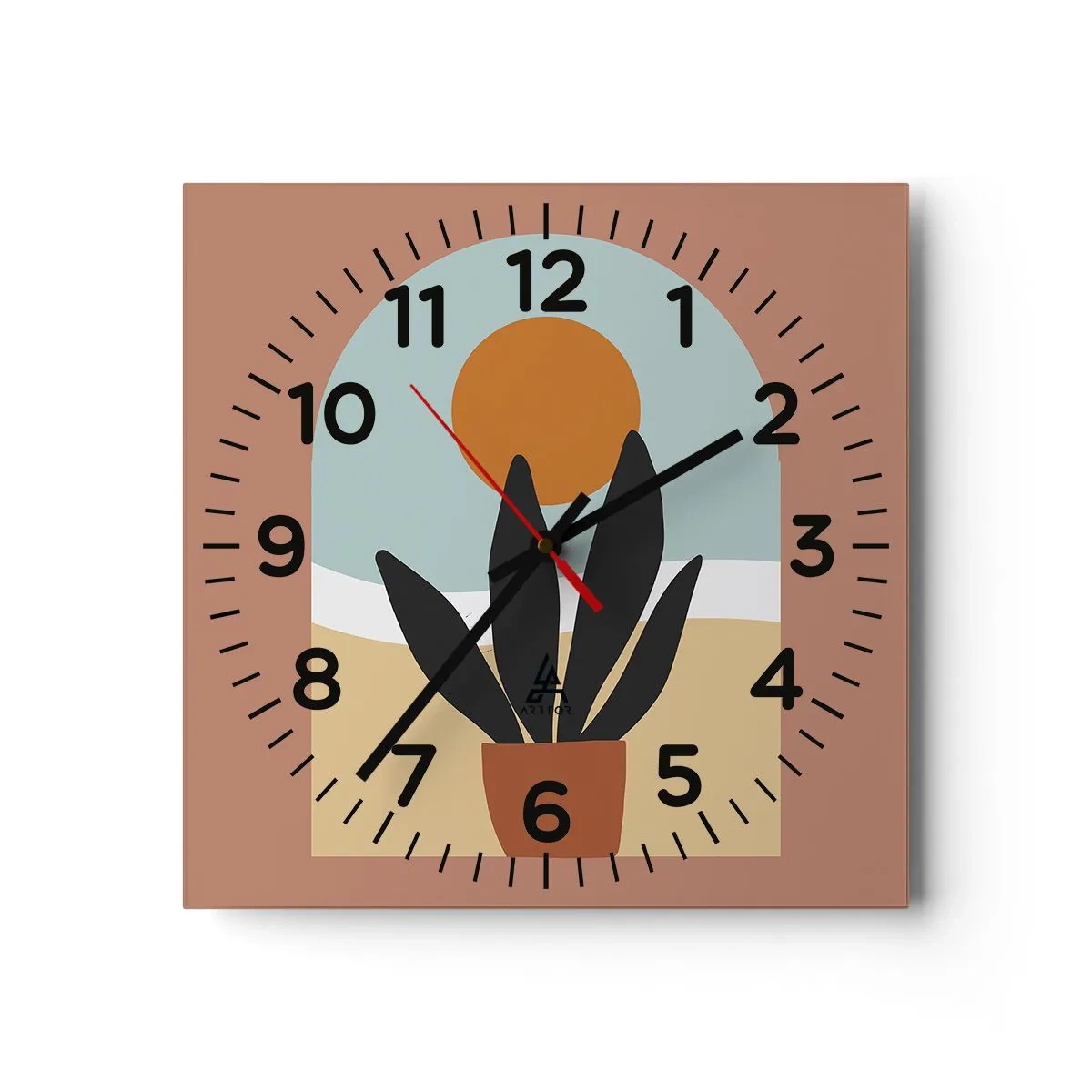Wanduhr - Glasuhr - Kleine Freuden - 40x40 cm