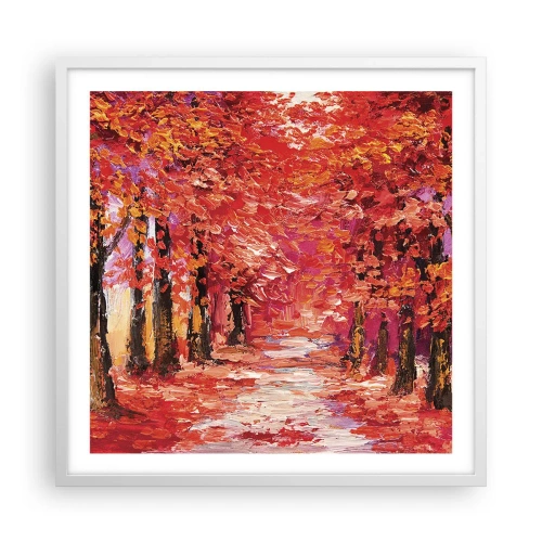 Poster in einem weißen Rahmen - Herbstlicher Eindruck - 60x60 cm